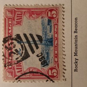 5 cent red air mail Rocky Mountain weekend